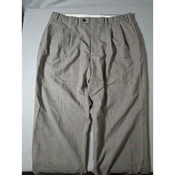 Ralph Lauren Polo Dress Pants Men's 36x30 Gray Checkered Pleated Preppy Casual - Picture 3 of 11